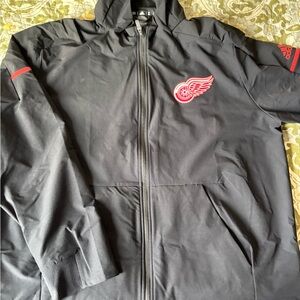 Detroit Red Wings Adidas Men's Black Performance with Red Accents